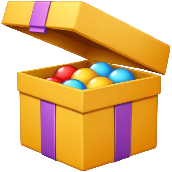 gift box with the lid removed
 emoji