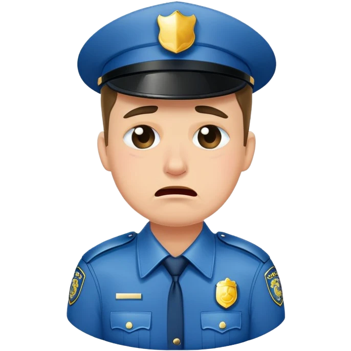 Policeman crying emoji