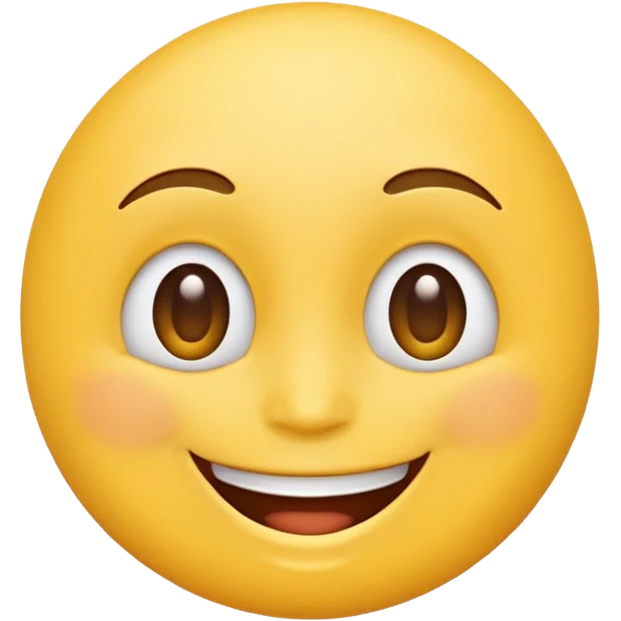 Create a happy face in 2D emoji