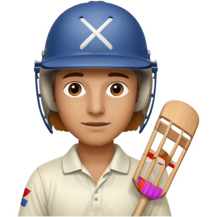Person playing cricket emoji