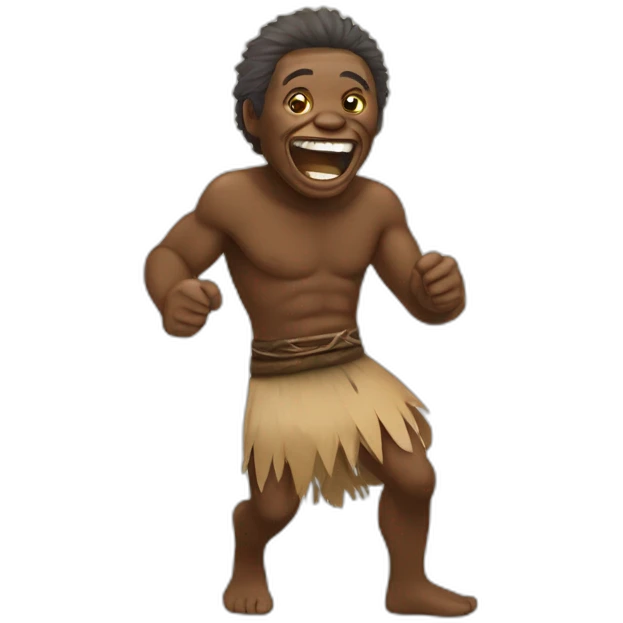 The fighting aborigine laughs emoji