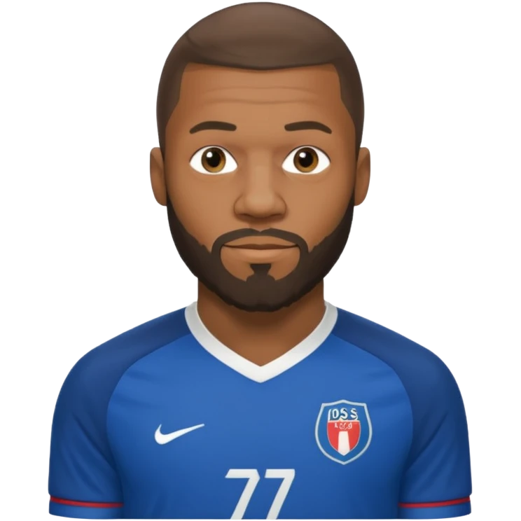 Mbappé dans une longue barbe  emoji