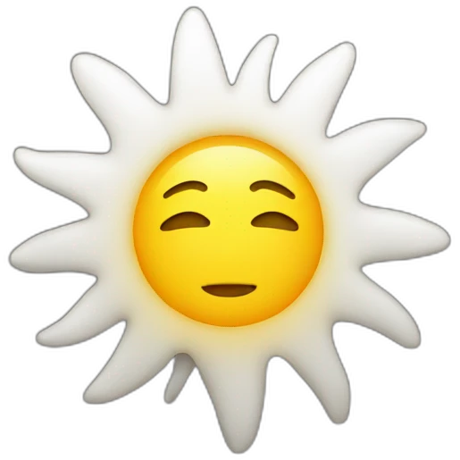 sun without face emoji