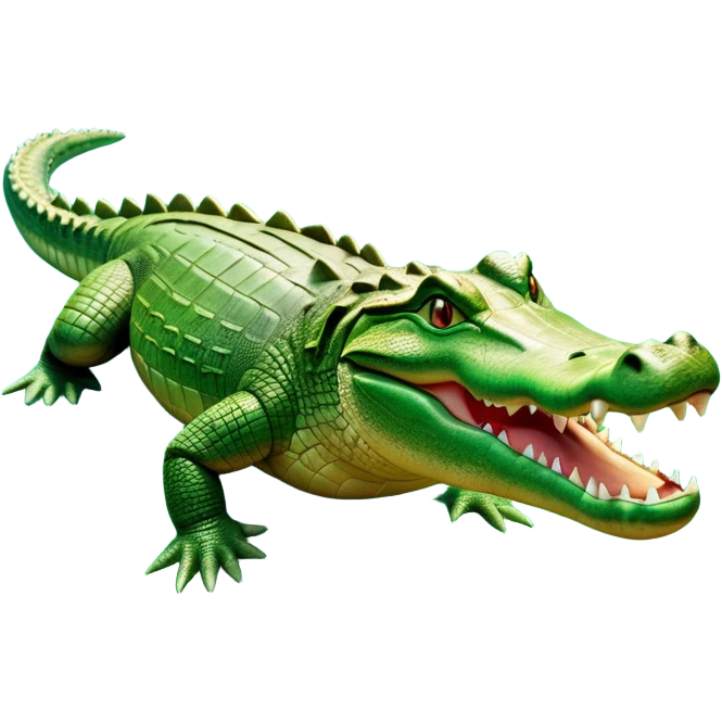 cinematic-crocodile-realistic-full-body-lounging-emoji,-massive-scaled-body-partially-submerged-in-shallow-water,-head-tilted-dramatically,-rough-green-and-brown-hide-textured-with-deep-ridges,-simplified-yet-realistic-focused-features,-highly-detailed,-glowing-with-an-almost-sarcastic-glow emoji