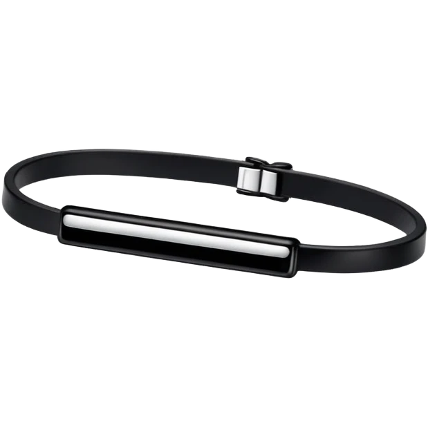 Horizontal black bar bracelet emoji