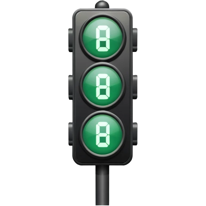 Crosswalk Light icon , Countdown timer light. emoji