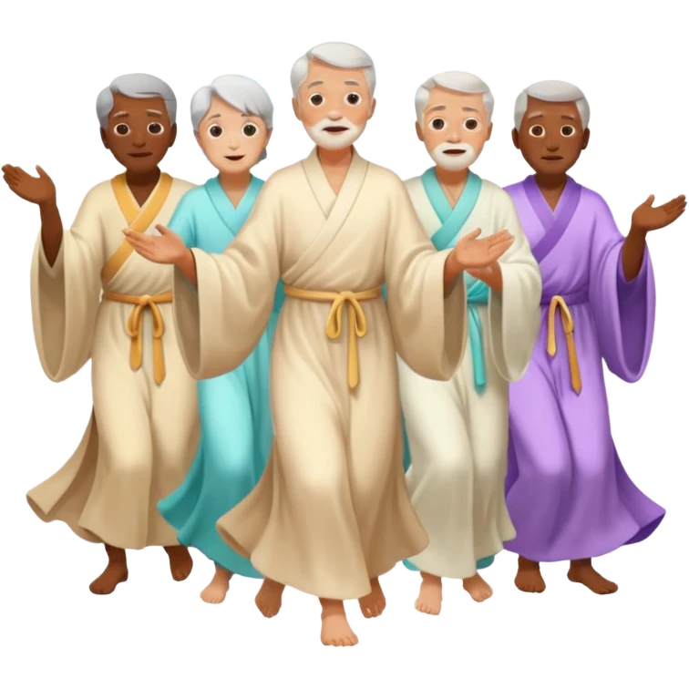 an emoji showing older people with power of $MOVEMENT, ethereal emoji