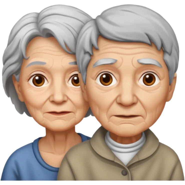lo mismo que estas haciendo solo coloca alado de la abuela un hombre joven  emoji