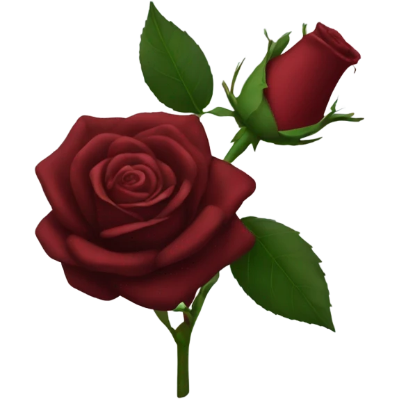 dark red rose emoji