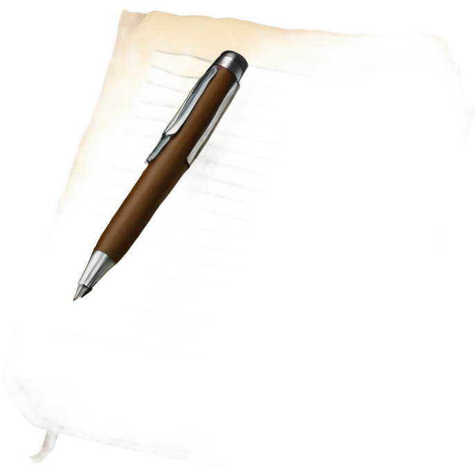 book sheet and pen emoji