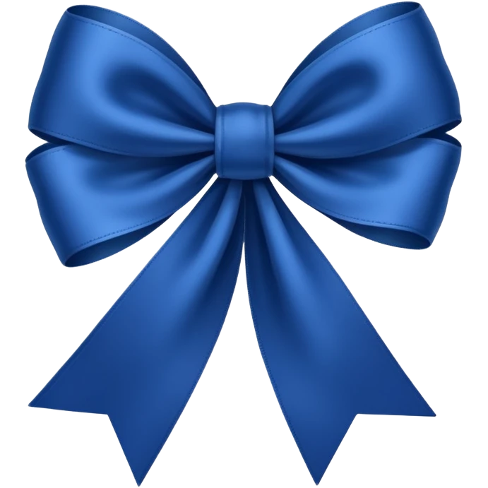 A ribbon bow of blue colour dark blue emoji