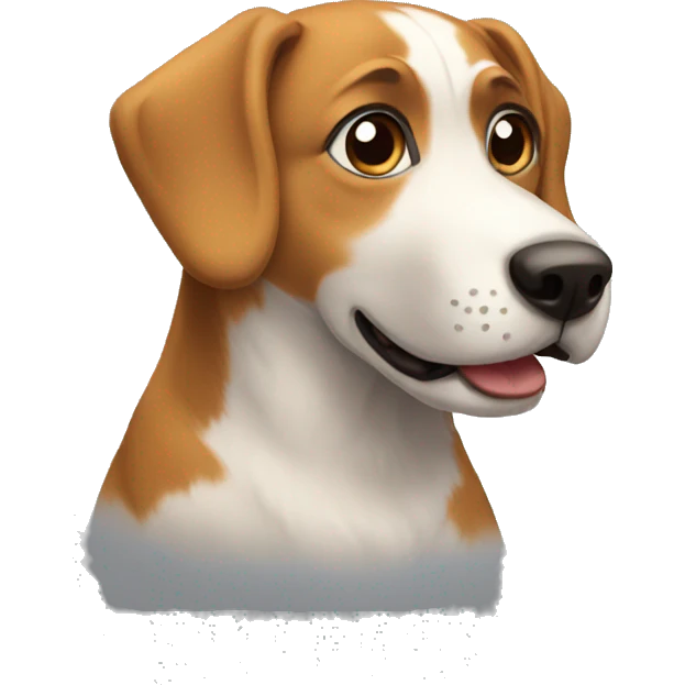 screen with a dog emoji