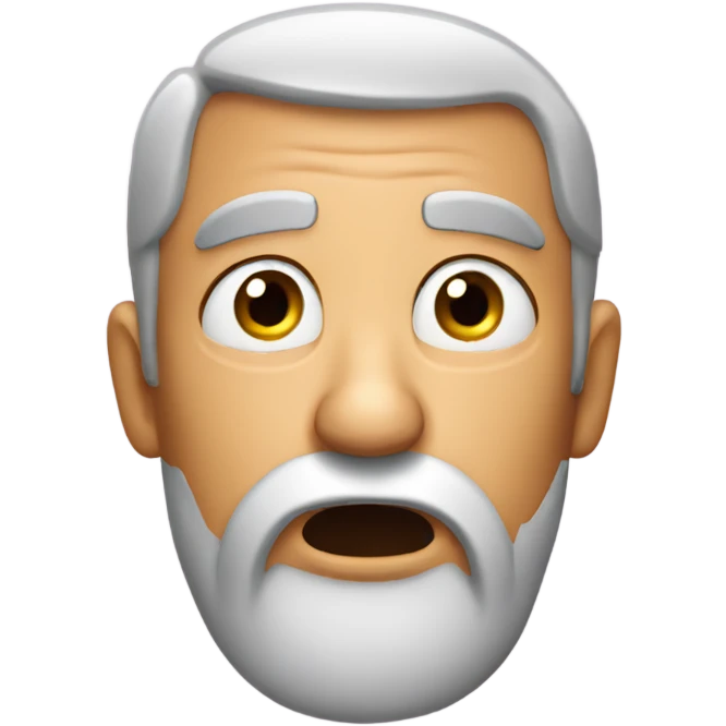 Shocked with beard  emoji