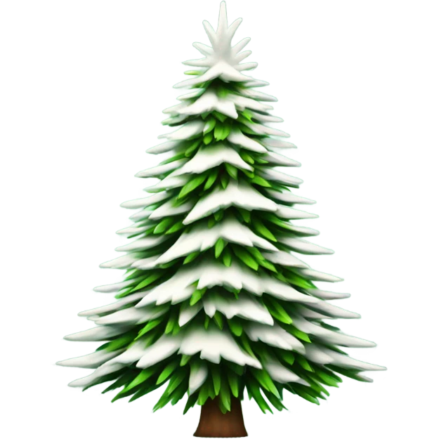  actual white fir christmas tree isolated.  emoji