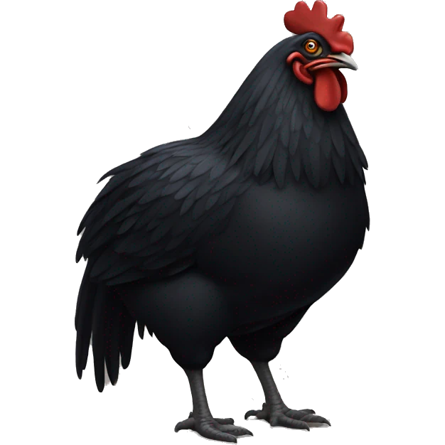massive black chicken emoji
