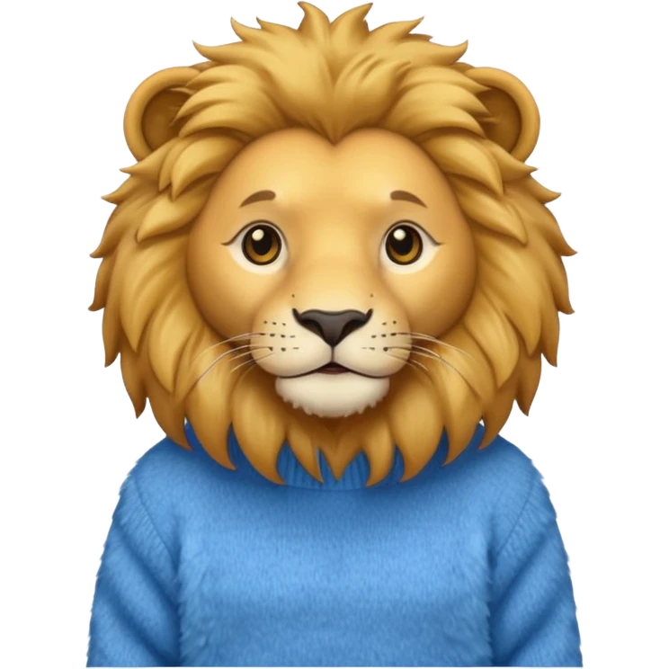 lion wearing  jumper emoji