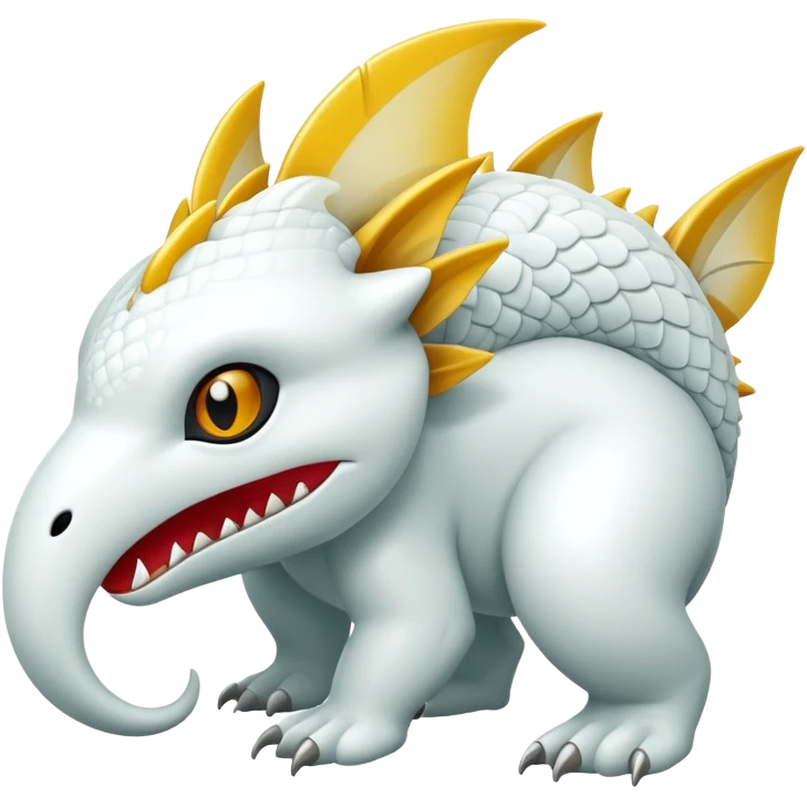 White exotic Fakémon-creature emoji