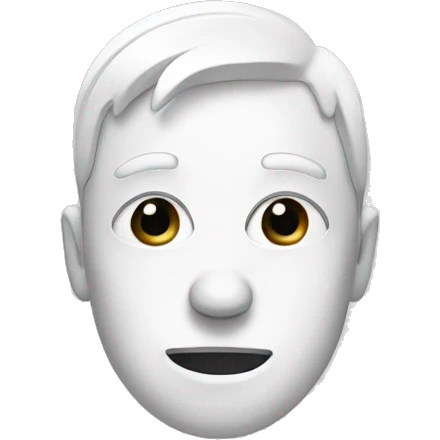 White glue on face emoji