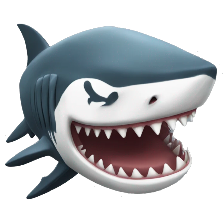 Shark eating panda emoji