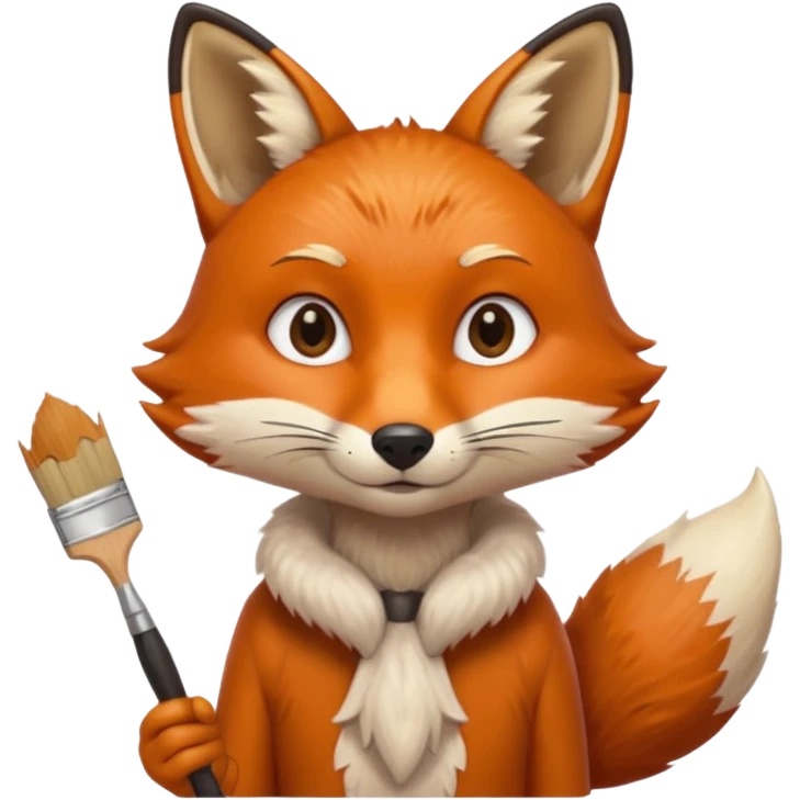 painter fox emoji