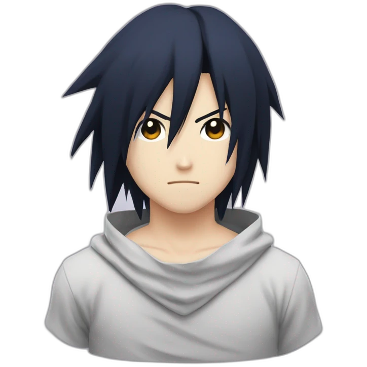 sasuke uchiha black hair emoji