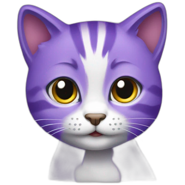 A purple little cat emoji