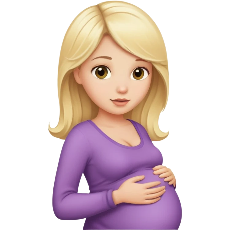 pregnant blonde girl  emoji