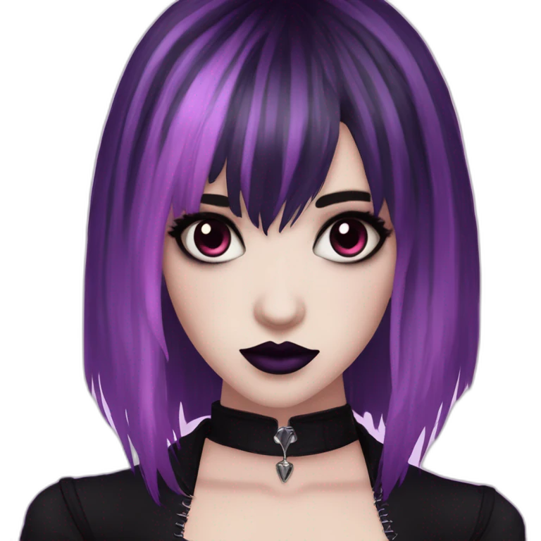 Elissabat-lightpinkskin-with-bangs-long-hair-dark-plumpurple-and-black-vampire-goth-makeup-pinkeyes-romanticgothcloses- emoji