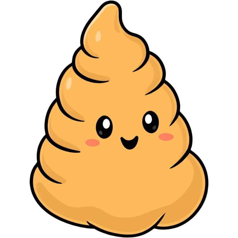 Barcelona poop cartoon sticker emoji