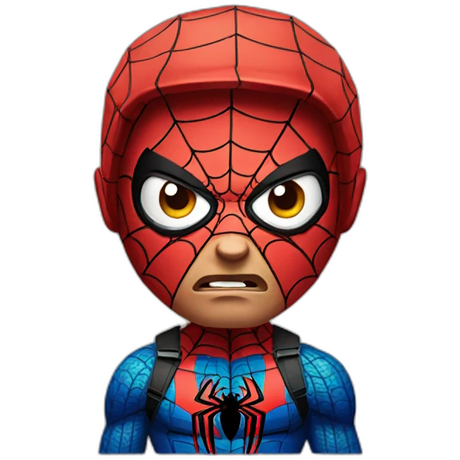 Angry spiderman emoji