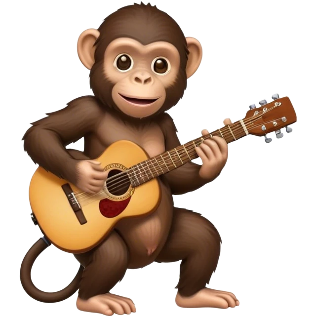 Chimp playing guitar emoji