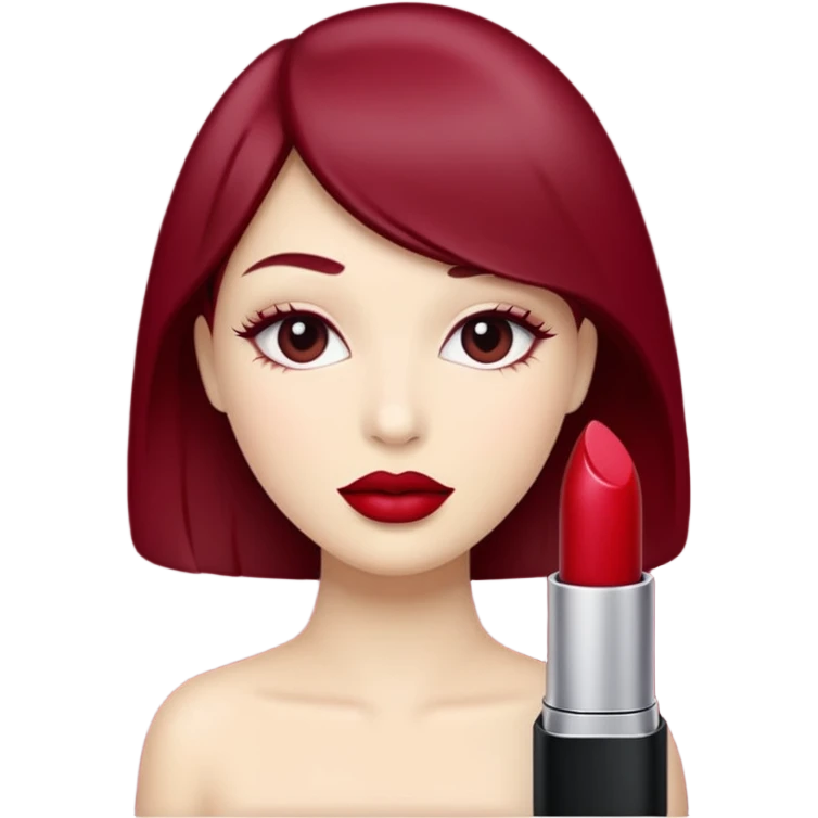 burgundy red lipstick emoji