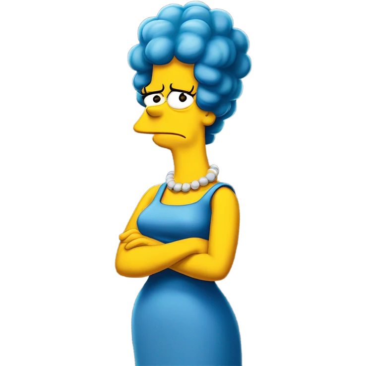Marge Simpson being not amused emoji