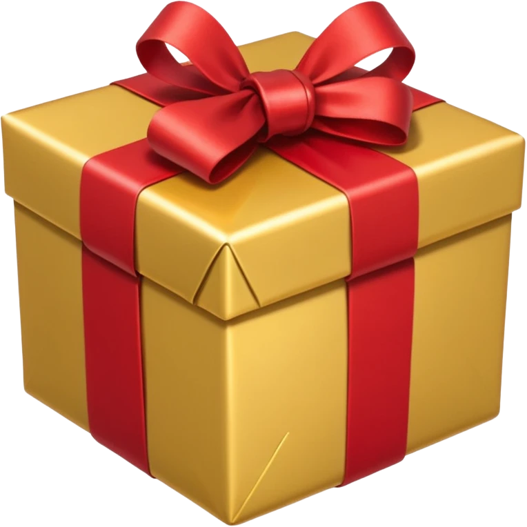 present with gold wrapping and red ribbon emoji