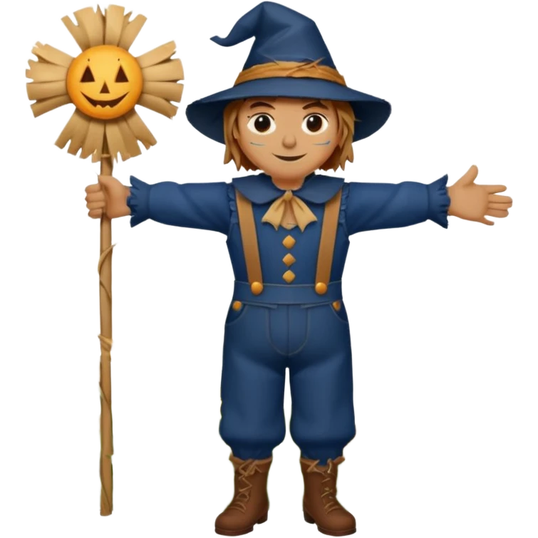 The Scarecrow from The Land of Oz with dark blue outfit emoji