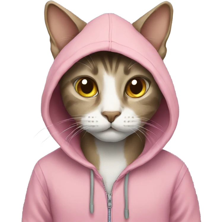 Cat with hoodie emoji