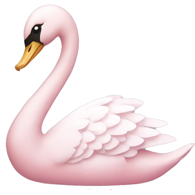 pastel pink swan emoji
