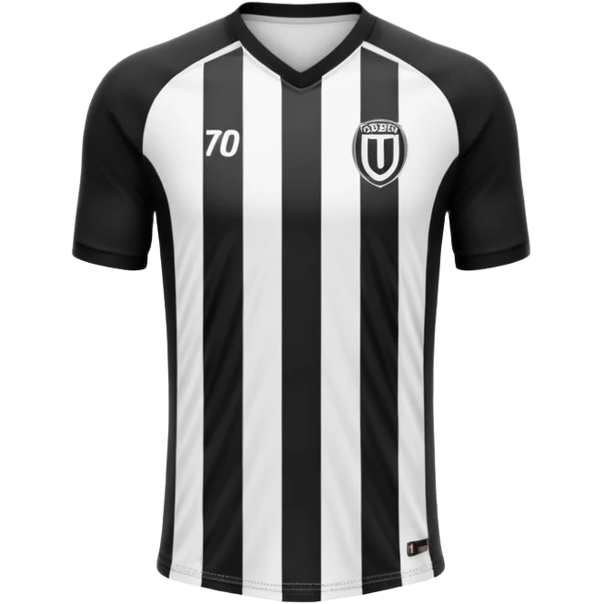 maillot football rayures noir sans numéro ni logo emoji