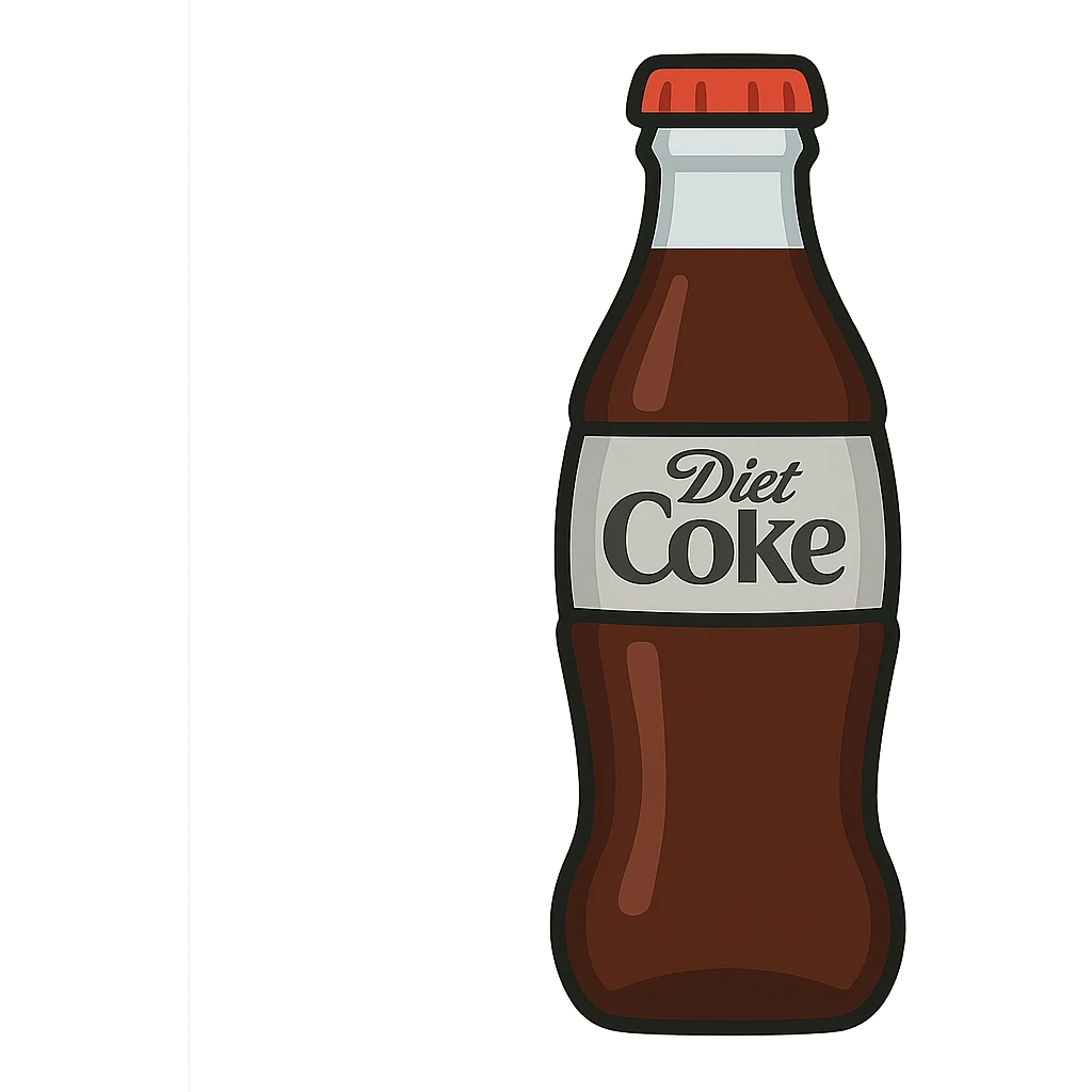 flat toon glass bottle of diet coke emoji