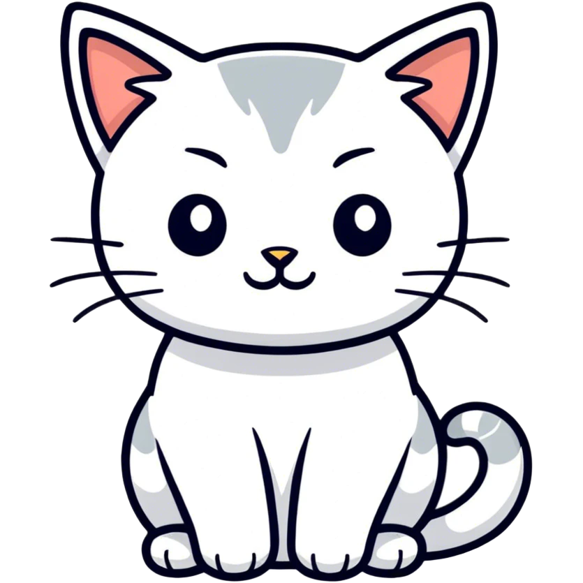Silver cat emoji
