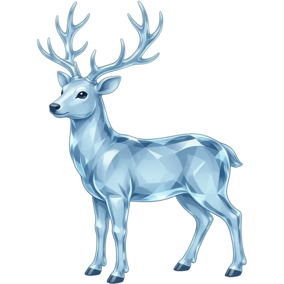 Deer ice sculpture emoji