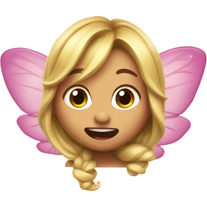 Fairy sticks out tongue emoji
