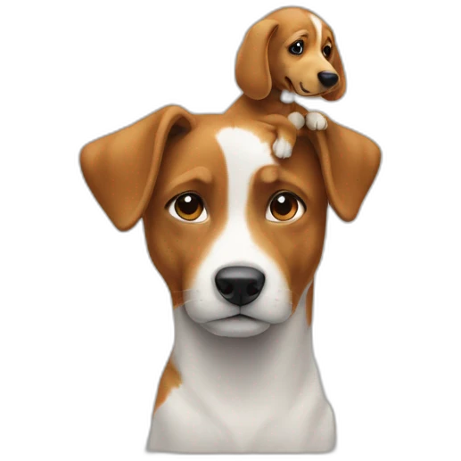 Enfant sur un chien emoji