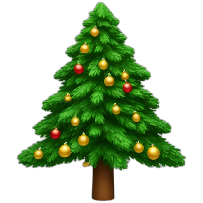 christmas tree rotated 90 degrees to the left and hanging on the ceiling emoji