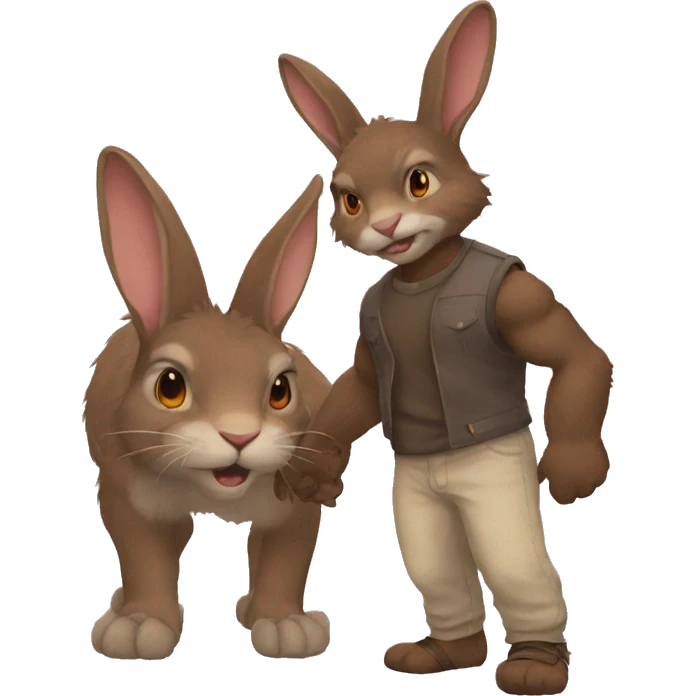  Beast, human,rabbit emoji