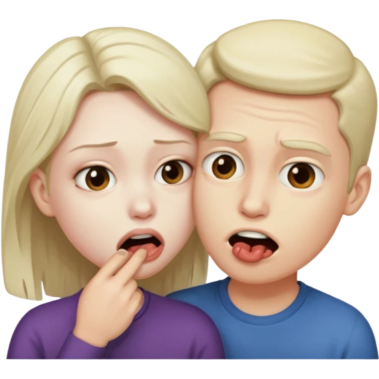 Emojie bites other emojie sheek emoji