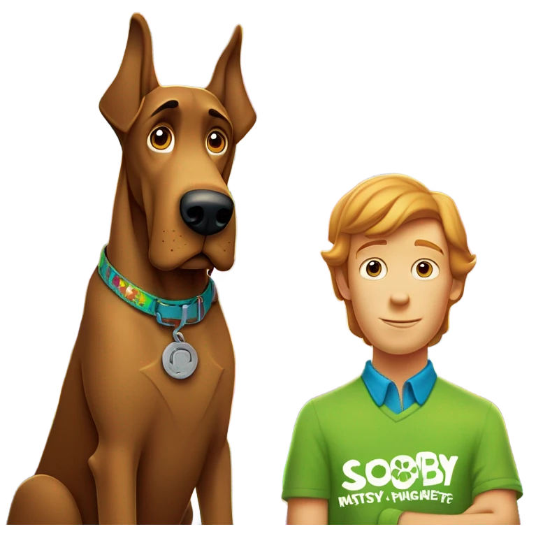 Shaggy and Scooby-Doo and the Mystery Machine emoji
