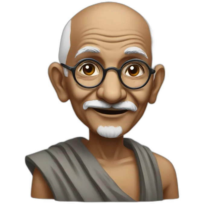 Mahatma Gandhi rock  emoji