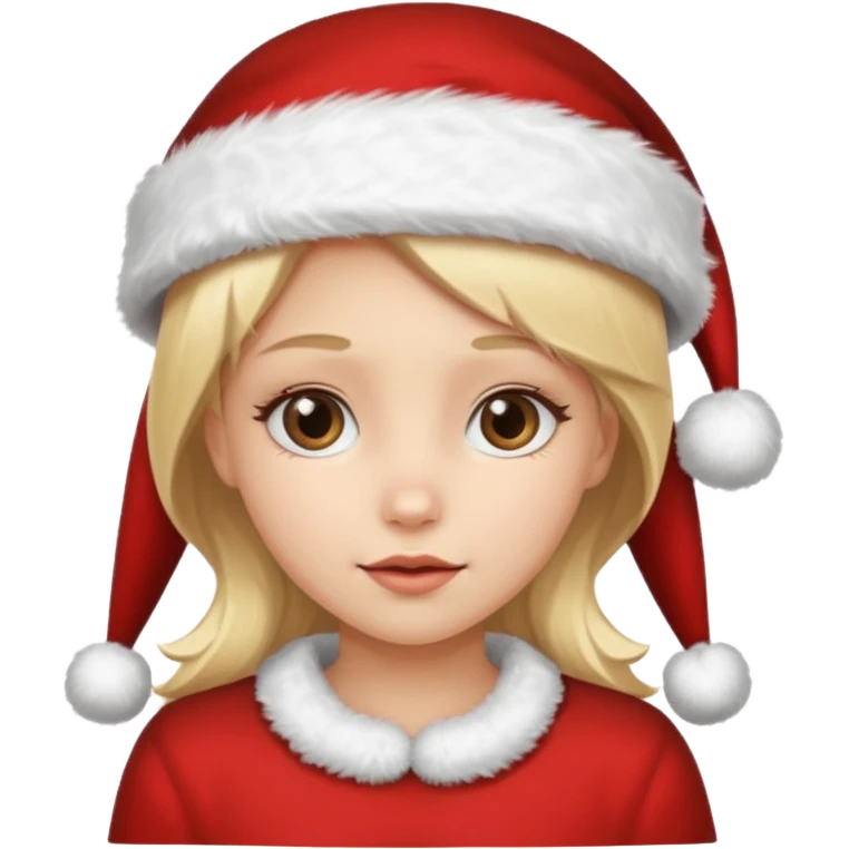 Blondie girl santa clauss emoji