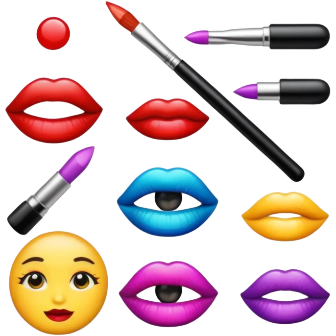 QUIERO QUE REALICES EMOJIS DE MAQUILLAJE OBJETOS emoji